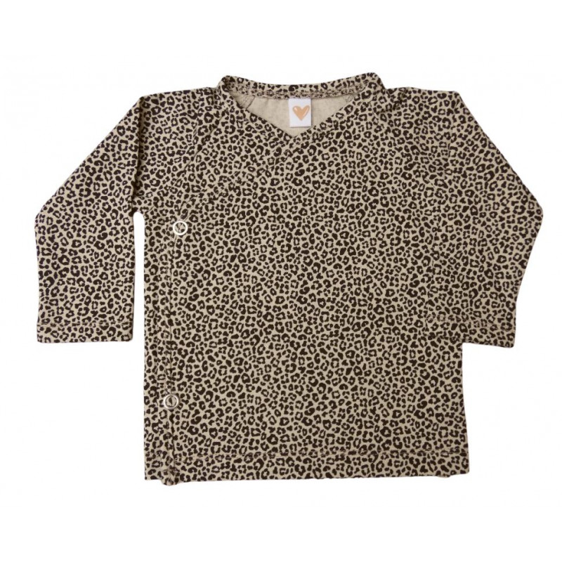 baby overslagshirtje pantertje leopard