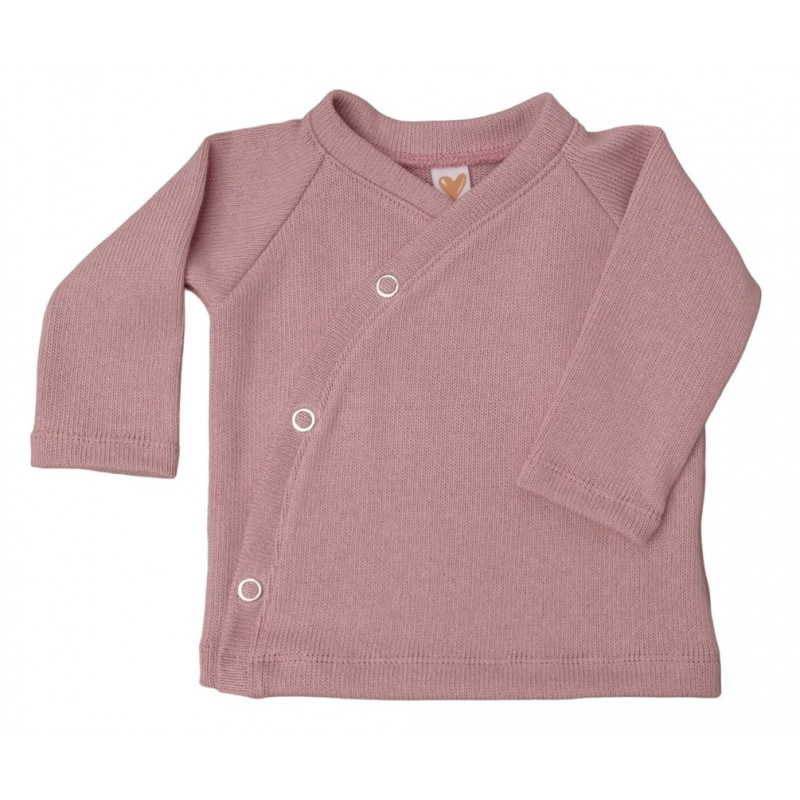 baby overslagshirtje gebreid roze