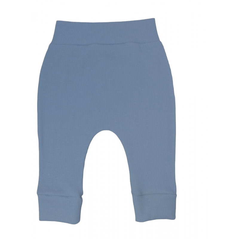 babybroekje fijne rib blauw