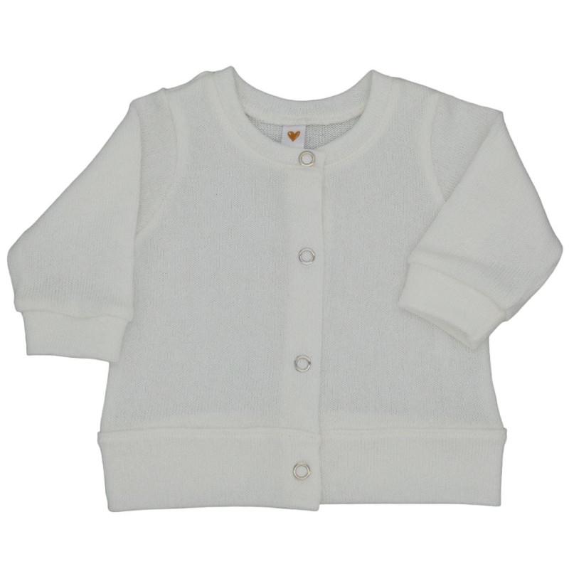 Newborn vestje gebreid off-white.